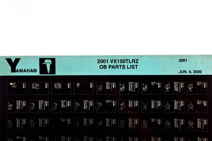 OEM Yamaha YR010-34 2001 VX150TLRZ Outboard Parts List Microfiche