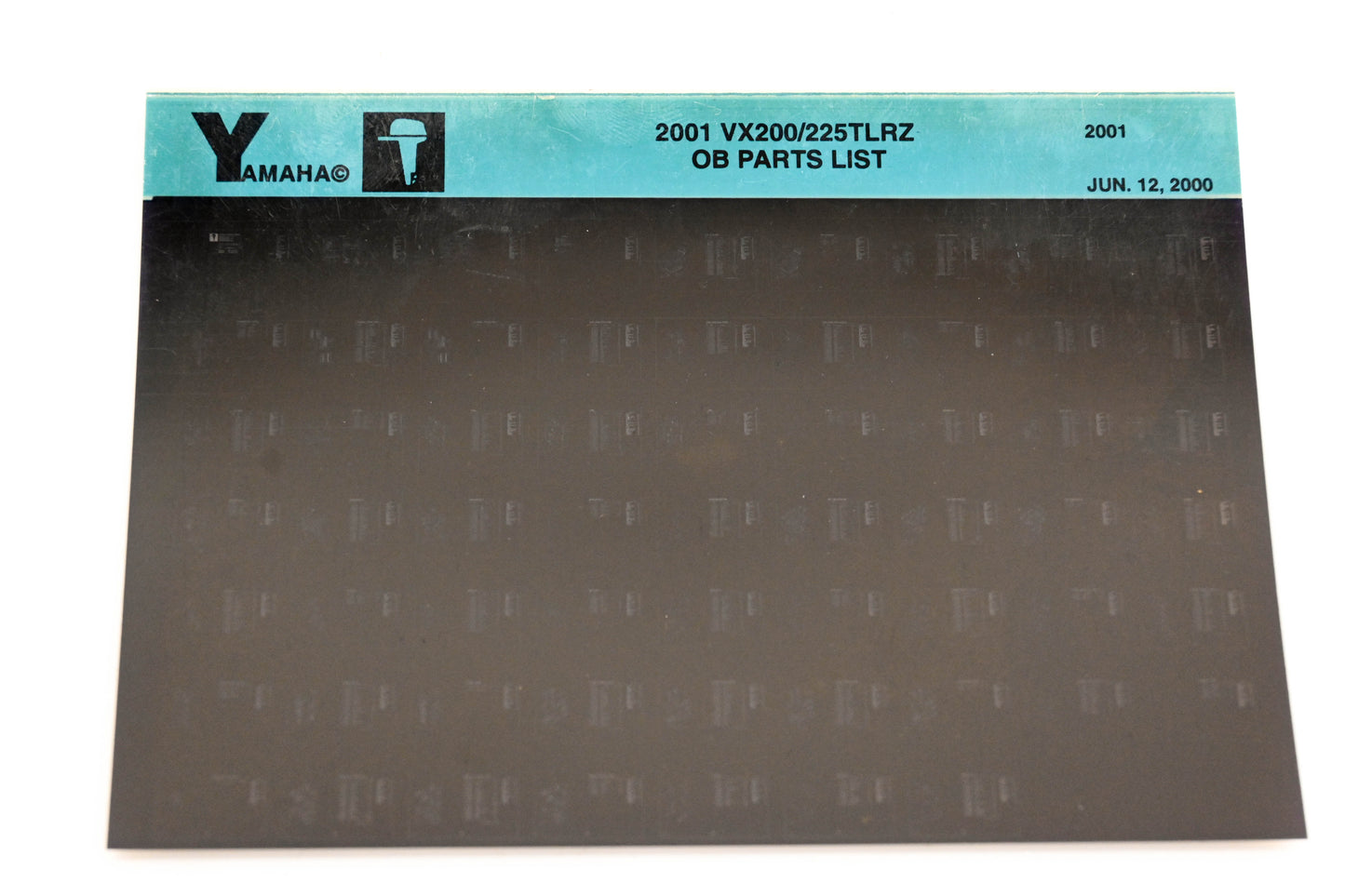OEM Yamaha YR010-35 2001 VX200/225TLRZ Outboard Parts List Microfiche