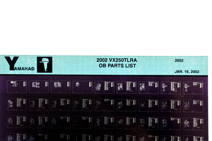 OEM Yamaha YR010-36 2002 VX250TLRA Outboard Parts List Microfiche