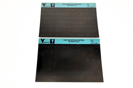 OEM Yamaha YR010-39 2002 F80/100TLRA/F100TXRA Parts List Microfiche Lot