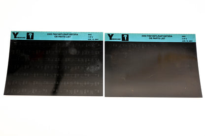OEM Yamaha YR010-39 2002 F80/100TLRA/F100TXRA Parts List Microfiche Lot