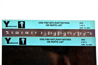 OEM Yamaha YR010-39 2002 F80/100TLRA/F100TXRA Parts List Microfiche Lot