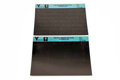 OEM Yamaha YR010-41 2002 SX(LX)225/250TXRA/TURA Outboard Parts List Microfiche Lot