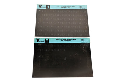 OEM Yamaha YR010-42 2002 F115TLRA/TXRA/LF/TXRA Parts List Microfiche Lot
