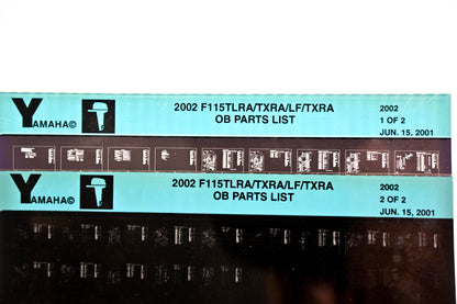 OEM Yamaha YR010-42 2002 F115TLRA/TXRA/LF/TXRA Parts List Microfiche Lot
