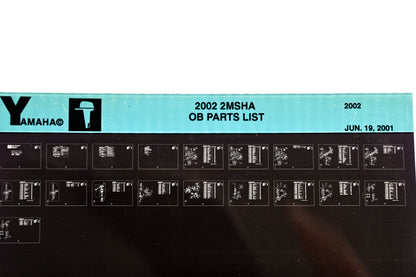 OEM Yamaha YR010-45 2002 2MSHA Outboard Parts List Microfiche