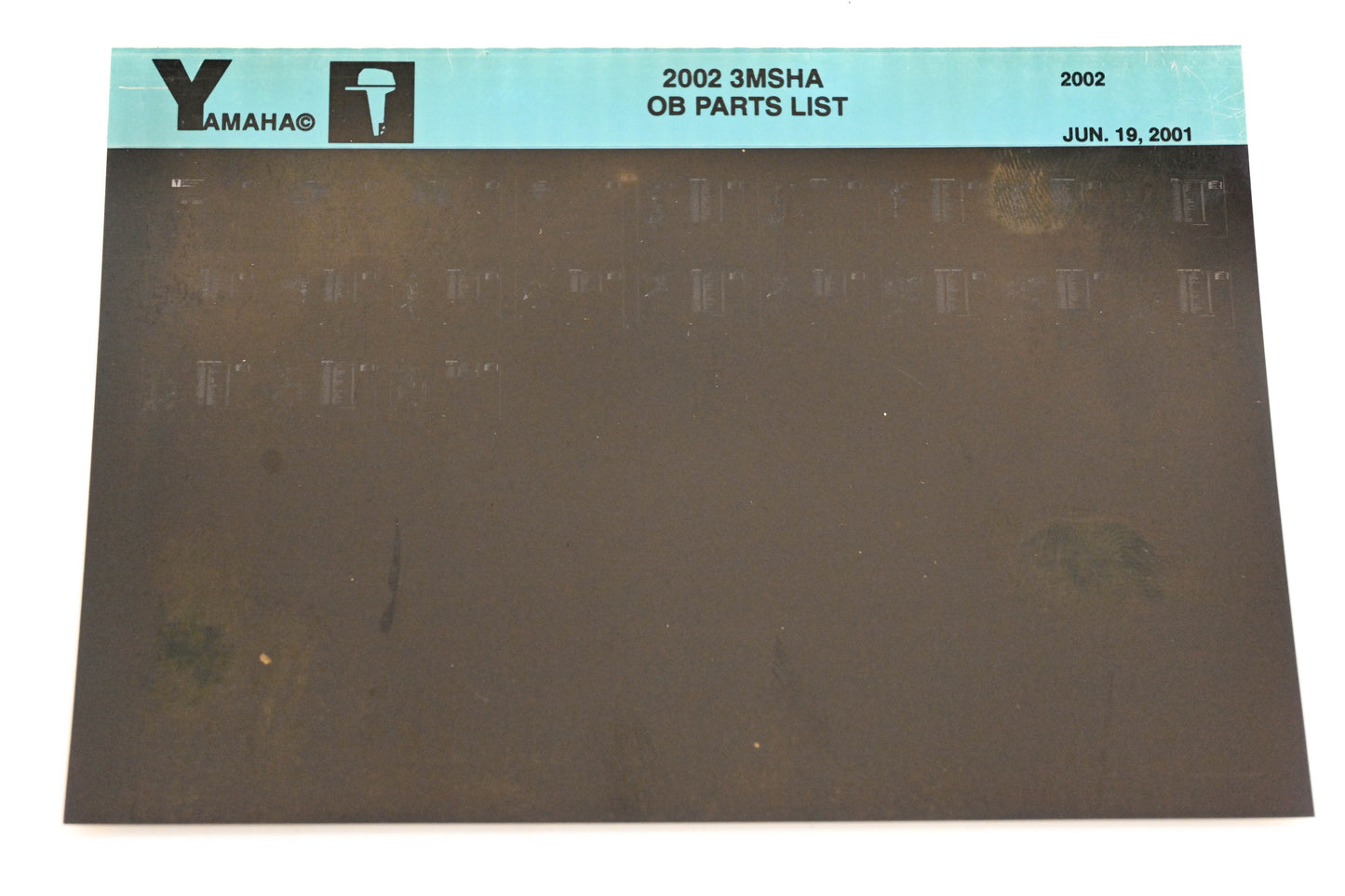 OEM Yamaha YR010-46 2002 3MSHA Outboard Parts List Microfiche