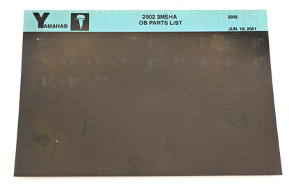 OEM Yamaha YR010-46 2002 3MSHA Outboard Parts List Microfiche