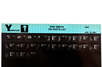 OEM Yamaha YR010-46 2002 3MSHA Outboard Parts List Microfiche
