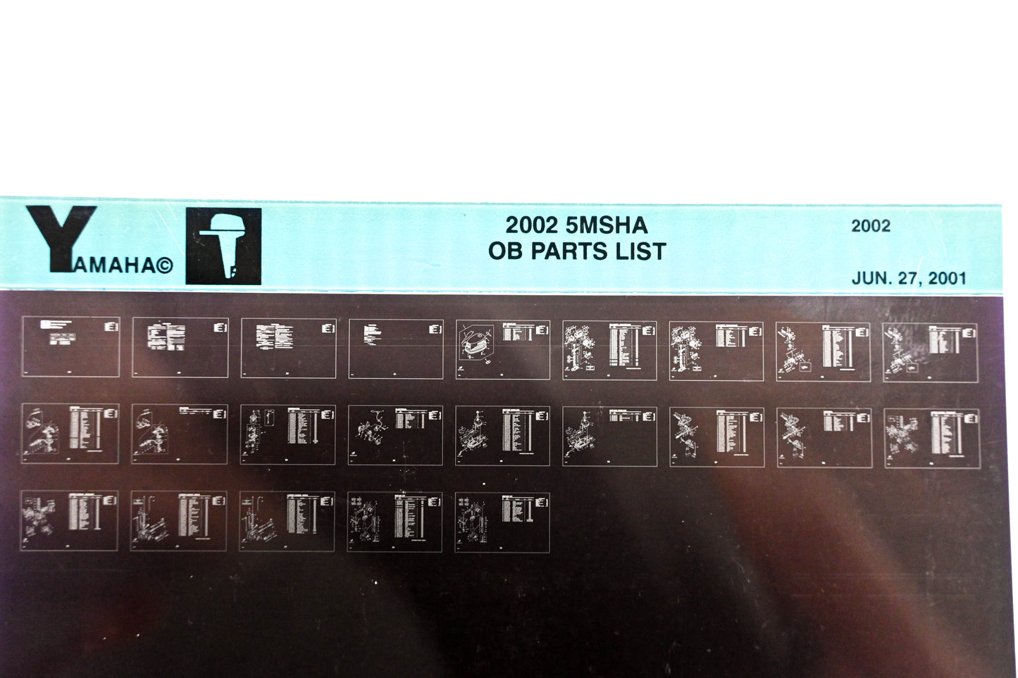 OEM Yamaha YR010-48 2002 5MSHA Outboard Parts List Microfiche