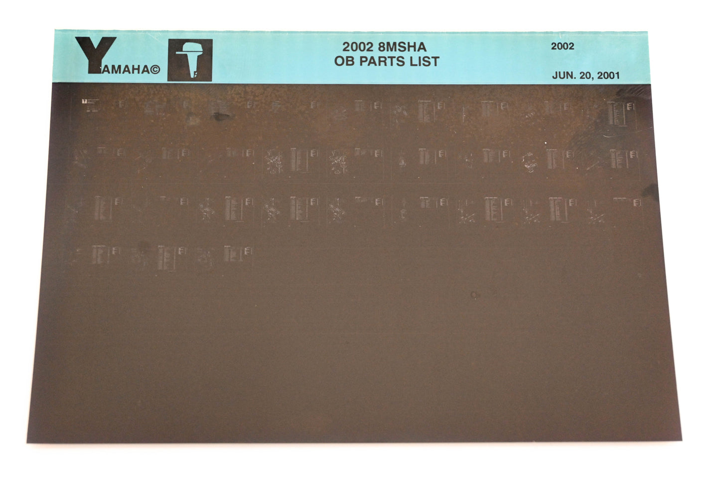 OEM Yamaha YR010-49 2002 8MSHA Outboard Parts List Microfiche