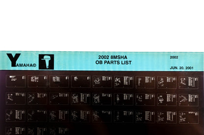 OEM Yamaha YR010-49 2002 8MSHA Outboard Parts List Microfiche