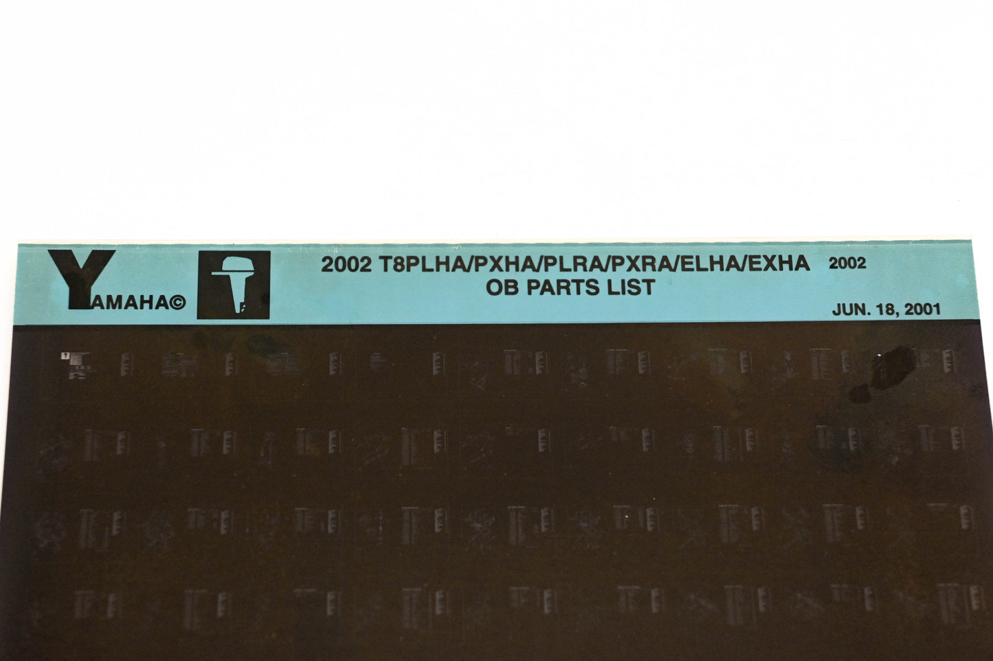 OEM Yamaha YR010-50 2002 T8PLHA/PXHA/PLRA/PXRA/ELHA/EXHA Parts Microfiche