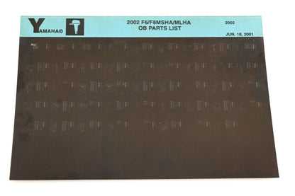 OEM Yamaha YR010-51 2002 F6/F8MSHA/MLHA Outboard Parts List Microfiche