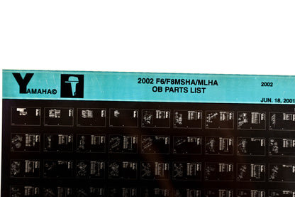 OEM Yamaha YR010-51 2002 F6/F8MSHA/MLHA Outboard Parts List Microfiche