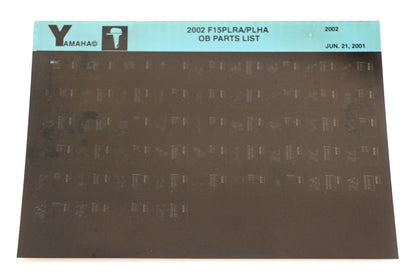 OEM Yamaha YR010-56 2002 F15PLRA/PLHA Outboard Parts List Microfiche
