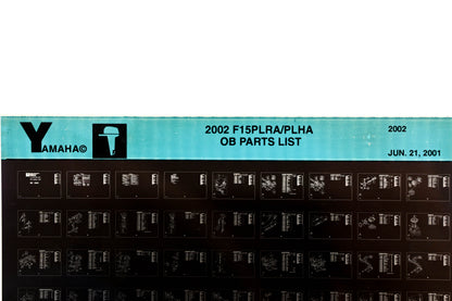 OEM Yamaha YR010-56 2002 F15PLRA/PLHA Outboard Parts List Microfiche