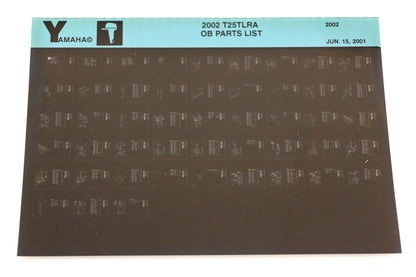 OEM Yamaha YR010-58 2002 T25TLRA Outboard Parts List Microfiche