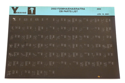 OEM Yamaha YR010-59 2002 F25MHA/EHA/ERA/TRA Parts List Microfiche