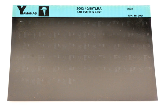 OEM Yamaha YR010-61 2002 40/50TLRA Outboard Parts List Microfiche