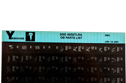 OEM Yamaha YR010-61 2002 40/50TLRA Outboard Parts List Microfiche