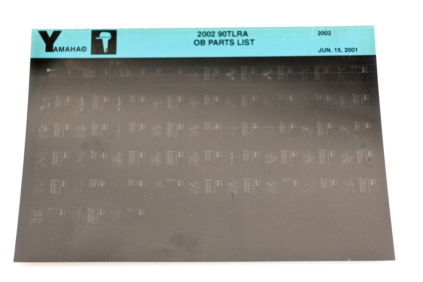 OEM Yamaha XM001-32 2002 90TLRA Outboard Parts List Microfiche