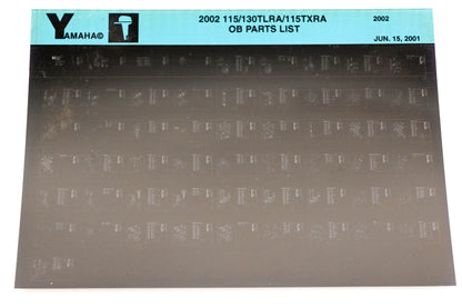 OEM Yamaha XM001-33 2002 115/130TLRA/115TXRA Outboard Parts List Microfiche