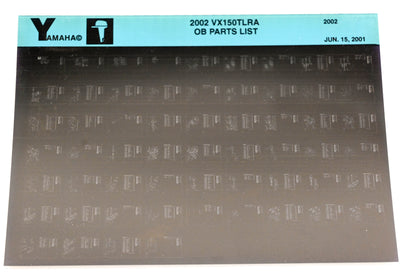 OEM Yamaha XM001-34 2002 VX150TLRA Outboard Parts List Microfiche