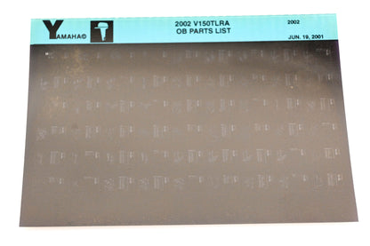 OEM Yamaha XM001-35 2002 V150TLRA Outboard Parts List Microfiche