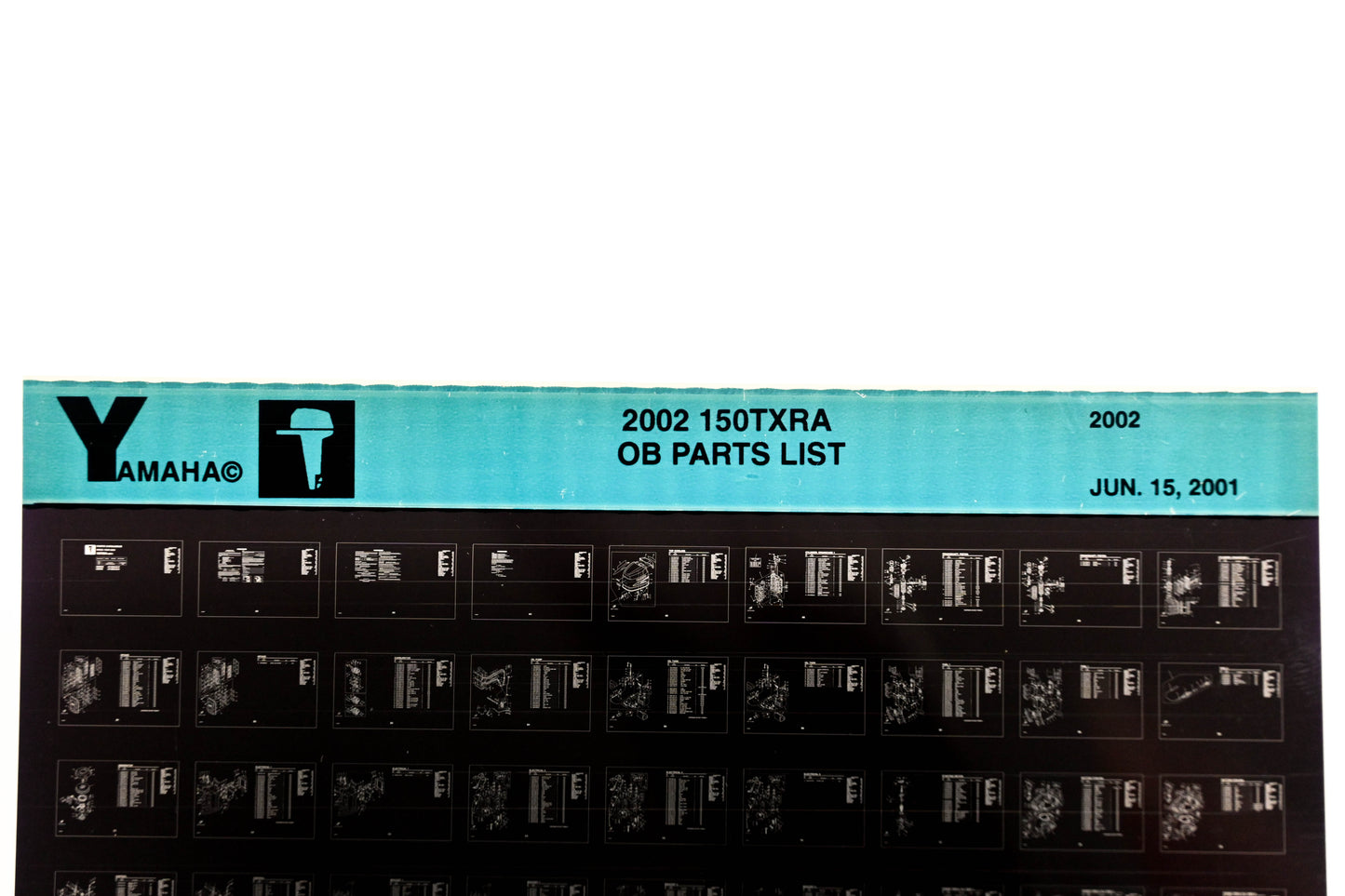 OEM Yamaha XM001-36 2002 150TXRA Outboard Parts List Microfiche