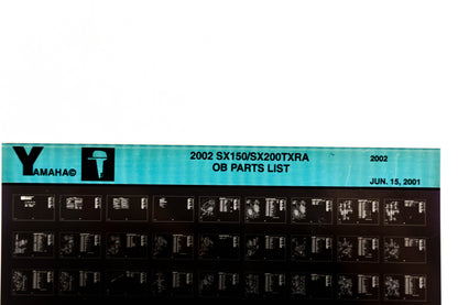 OEM Yamaha XM001-38 2002 SX150/SX200TXRA Outboard Parts List Microfiche