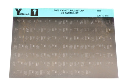 OEM Yamaha XM001-39 2002 VX200TLRA/225TLRA Parts List Microfiche