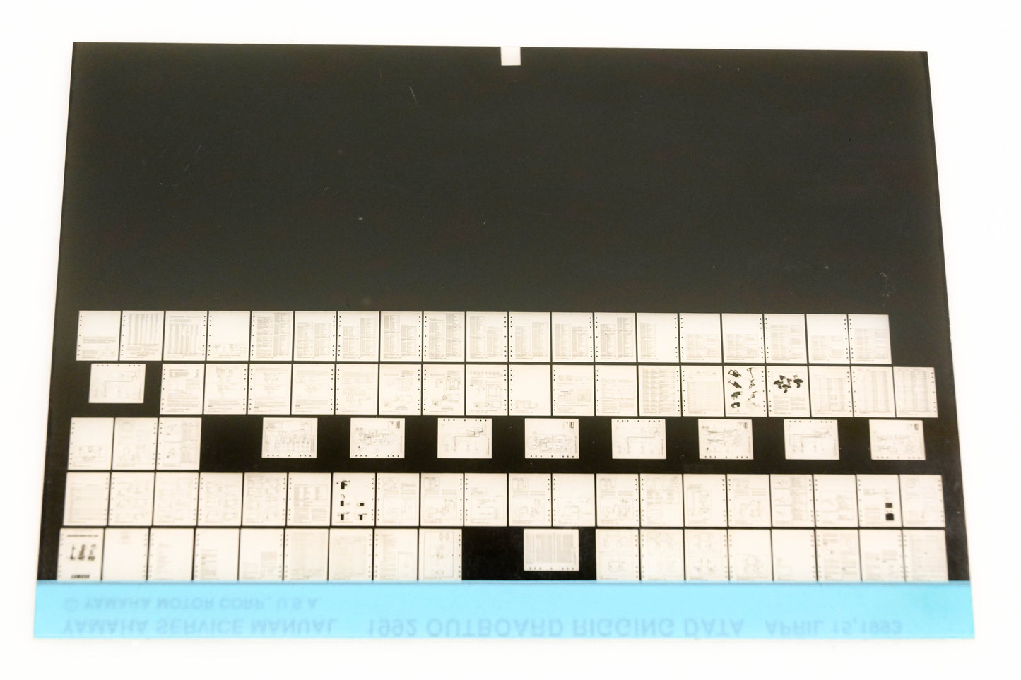 OEM Yamaha XM001-40 1992 Outboard Rigging Data Service Manual Microfiche