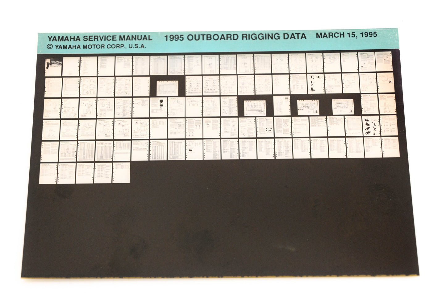 OEM Yamaha XM001-41 1995 Outboard Rigging Data Service Manual Microfiche
