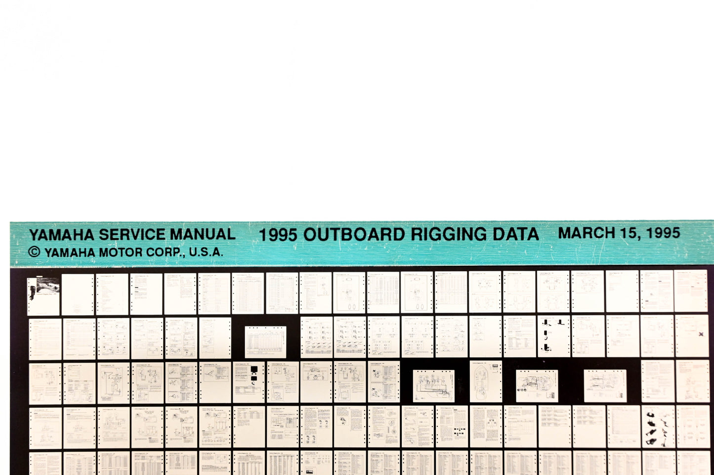 OEM Yamaha XM001-41 1995 Outboard Rigging Data Service Manual Microfiche