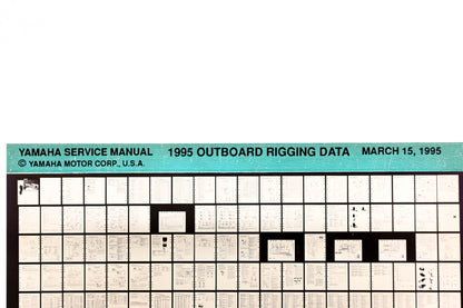 OEM Yamaha XM001-41 1995 Outboard Rigging Data Service Manual Microfiche