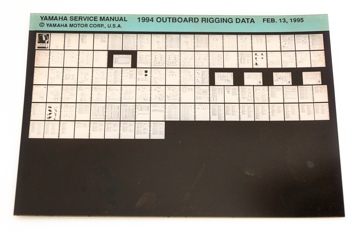 OEM Yamaha XM001-43 1994 Outboard Rigging Data Service Manual Microfiche