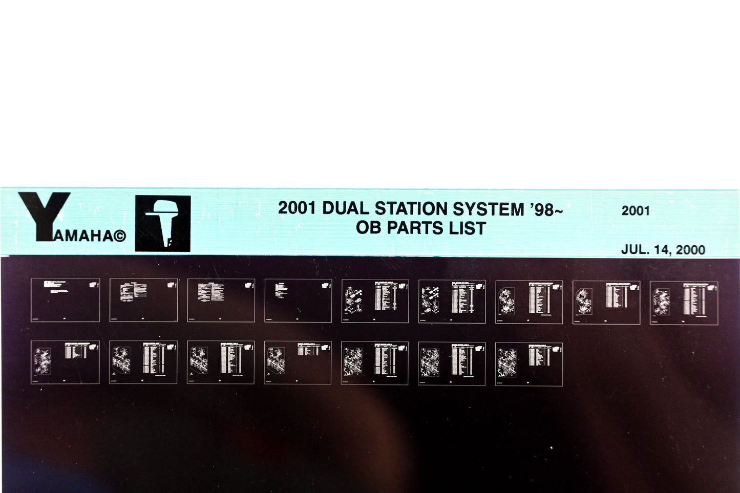 OEM Yamaha XM001-45 2001 Dual Station System '98+ Outboard Parts List Microfiche