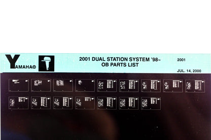 OEM Yamaha XM001-45 2001 Dual Station System '98+ Outboard Parts List Microfiche