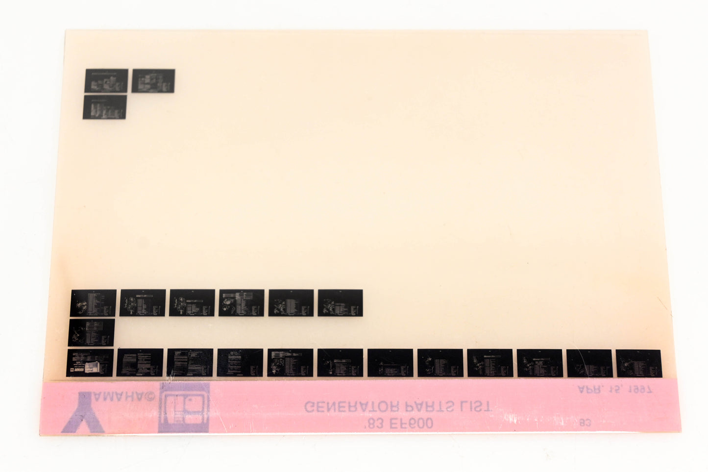 OEM Yamaha XM001-47 1983 EF600 Generator Parts List Microfiche