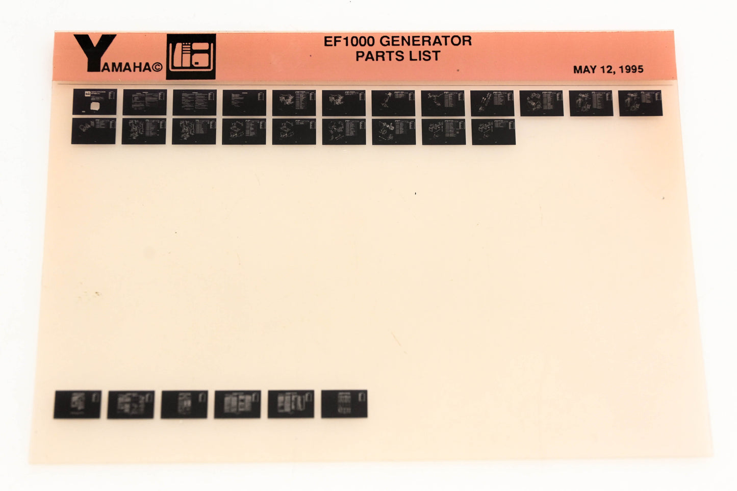 OEM Yamaha XM001-48 1995 EF1000 Generator Parts List Microfiche