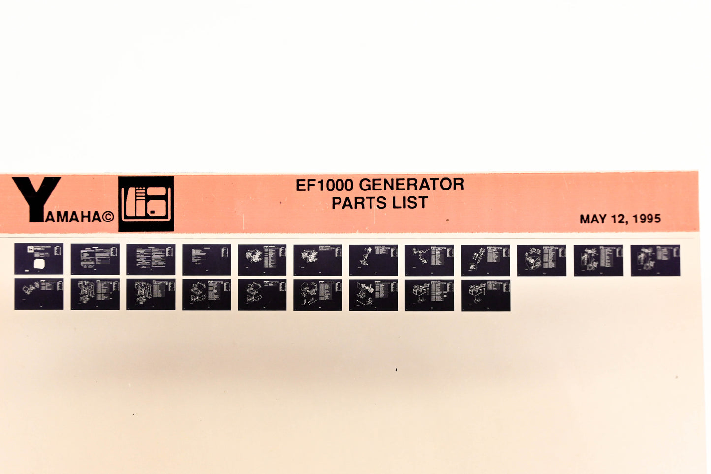 OEM Yamaha XM001-48 1995 EF1000 Generator Parts List Microfiche