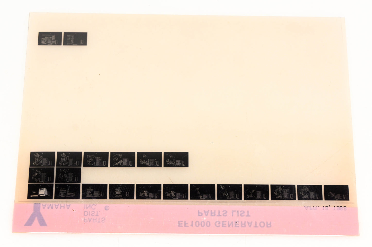 OEM Yamaha XM001-49 1998 EF1000 Generator Parts List Microfiche