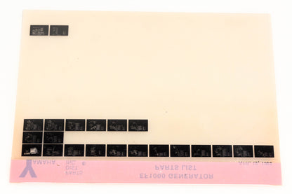 OEM Yamaha XM001-49 1998 EF1000 Generator Parts List Microfiche