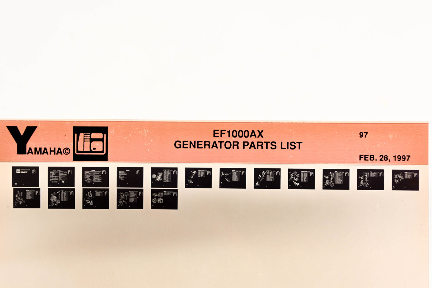 OEM Yamaha XM001-50 1997 EF1000AX Generator Parts List Microfiche