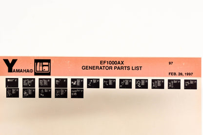 OEM Yamaha XM001-50 1997 EF1000AX Generator Parts List Microfiche