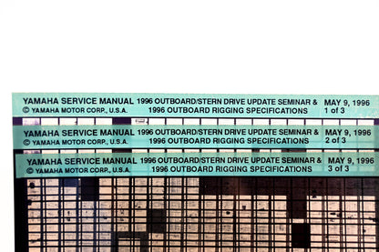 OEM Yamaha XM001-51 1996 Outboard Stern Drive/Rigging Specifications Microfiche Lot
