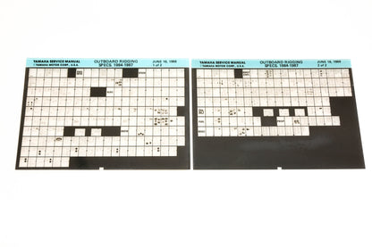 OEM Yamaha XM001-52 1984-1987 Outboard Rigging Specs Manual Microfiche Lot