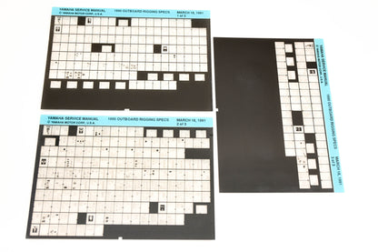 OEM Yamaha XM001-53 1990 Outboard Rigging Specs Manual Microfiche Lot