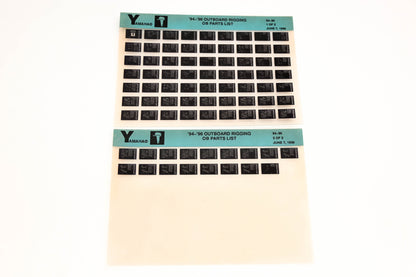 OEM Yamaha XM001-54 1994-1996 Outboard Rigging Parts List Microfiche Lot